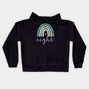 Eight Year Old Rainbow 8Th Birthday Gifts For Girls 8 Bday Kids Hoodie